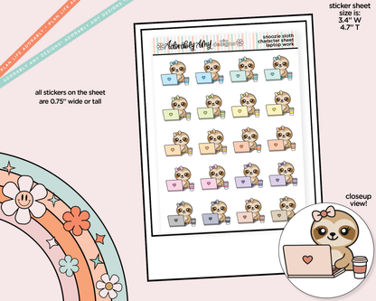 Snoozie Sloth Laptop Work Decoration Character Planner Stickers