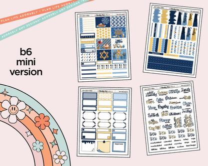 Mini B6 Love Peace Latkes Planner Sticker Kit sized for ANY Vertical Insert