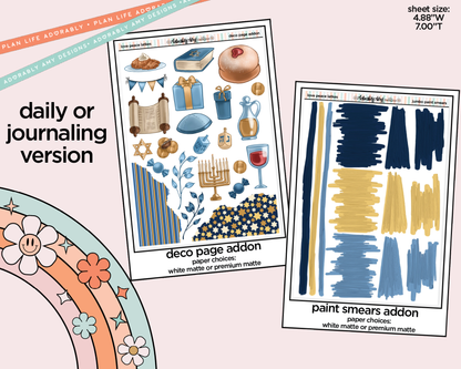 Journaling and Daily Planning Love Peace Latkes Planner Sticker Kit