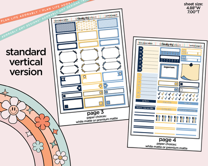 Vertical Love Peace Latkes Weekly Sticker Kit for Vertical Standard Size Planners or Insert