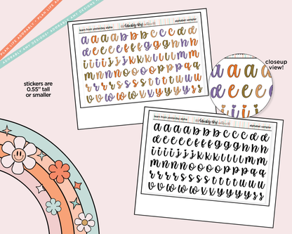 Learn From Yesterday Alphabet Stickers Deco Typography Sampler Planner Stickers - Adorably Amy Designs