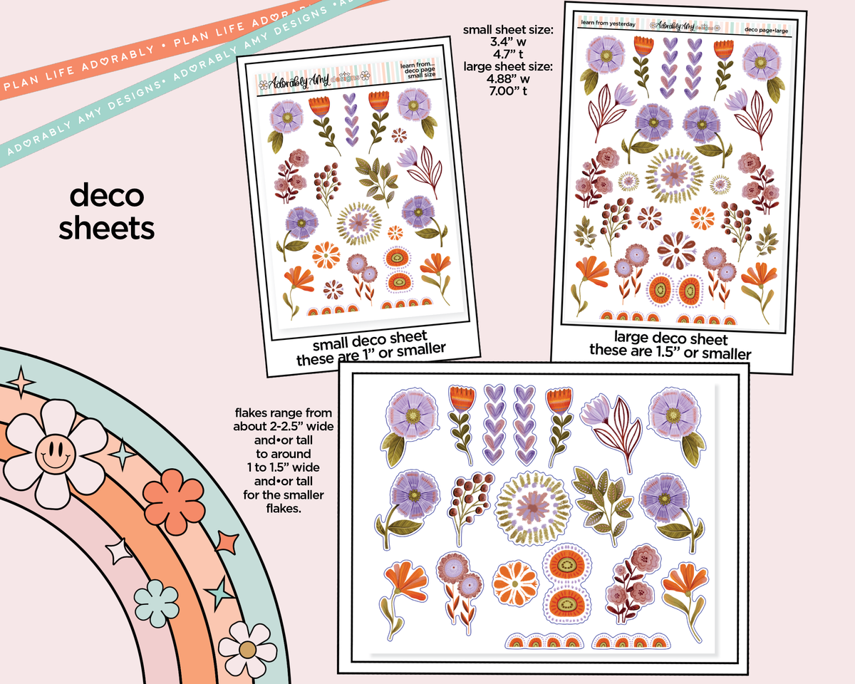 Learn From Yesterday Weekly Kit Deco Pages - All Sizes - Adorably Amy Designs