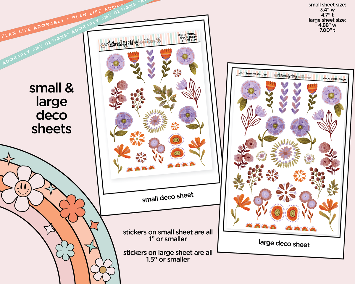 Learn From Yesterday Weekly Kit Deco Pages - All Sizes - Adorably Amy Designs