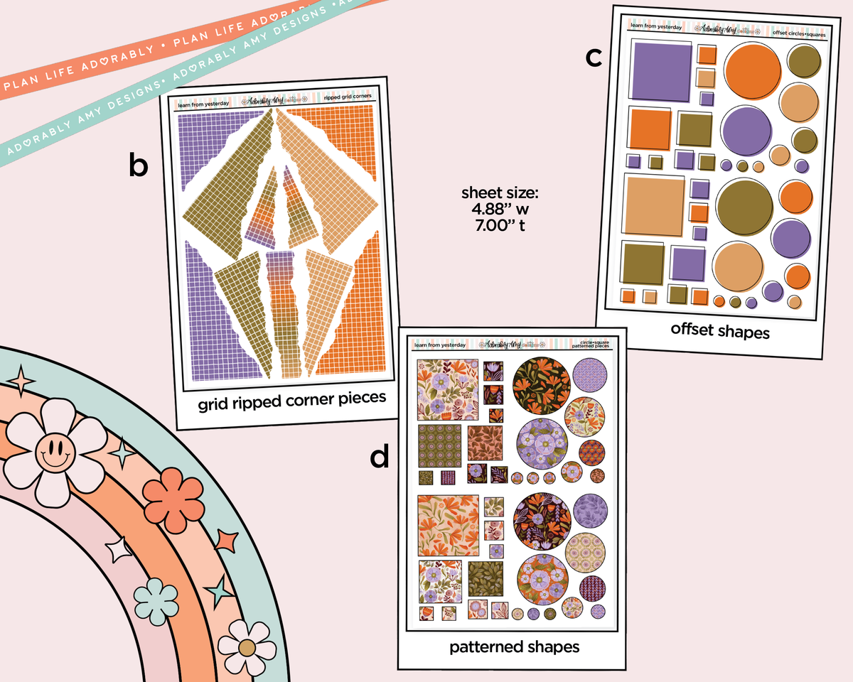 Learn From Yesterday Weekly Kit Addons - All Sizes - Strips, Smears and More! - Adorably Amy Designs