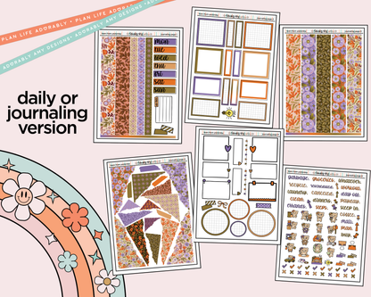 Journaling and Daily Planning Learn From Yesterday Planner Sticker Kit - Adorably Amy Designs