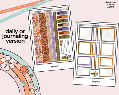 Journaling and Daily Planning Learn From Yesterday Planner Sticker Kit - Adorably Amy Designs