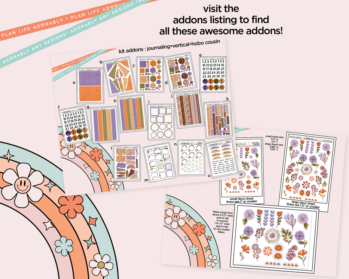 Journaling and Daily Planning Learn From Yesterday Planner Sticker Kit - Adorably Amy Designs