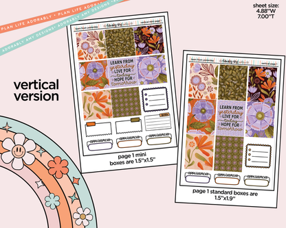 Vertical Learn From Yesterday Collection Kit for Vertical Standard Size Planners or Insert - Adorably Amy Designs