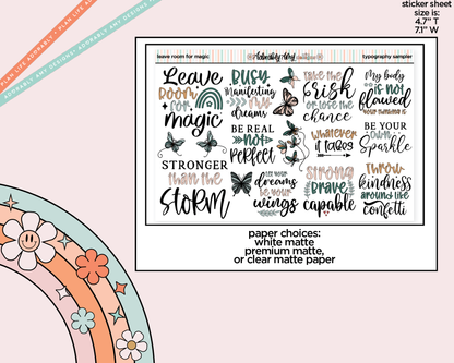 Leave Room for Magic Deco Typography Sampler Planner Stickers