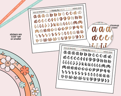 Leaves are Falling Alphabet Stickers Deco Typography Sampler Planner Stickers