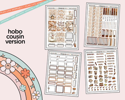 Hobonichi Cousin Weekly Leaves are Falling Planner Sticker Kit for Hobo Cousin or Similar Planners