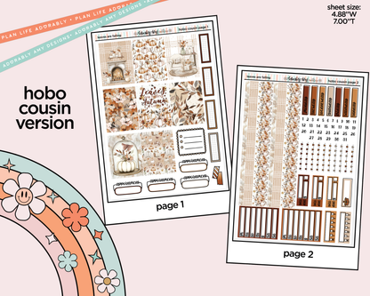 Hobonichi Cousin Weekly Leaves are Falling Planner Sticker Kit for Hobo Cousin or Similar Planners