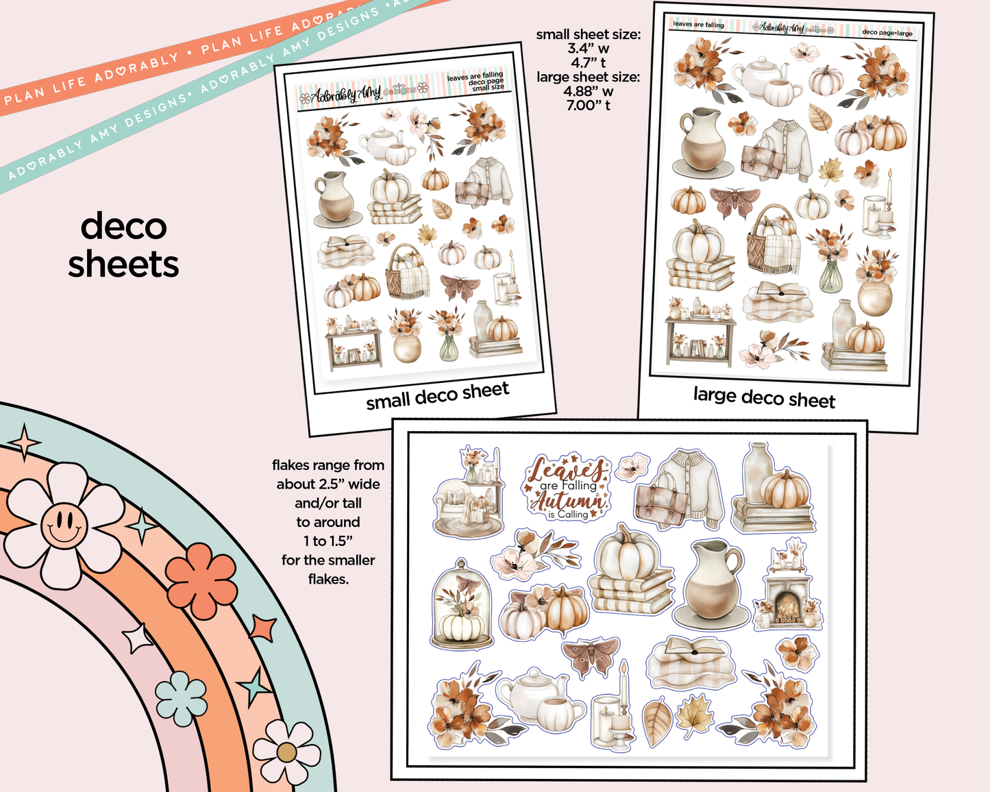 Leaves are Falling Weekly Kit Deco Pages - All Sizes