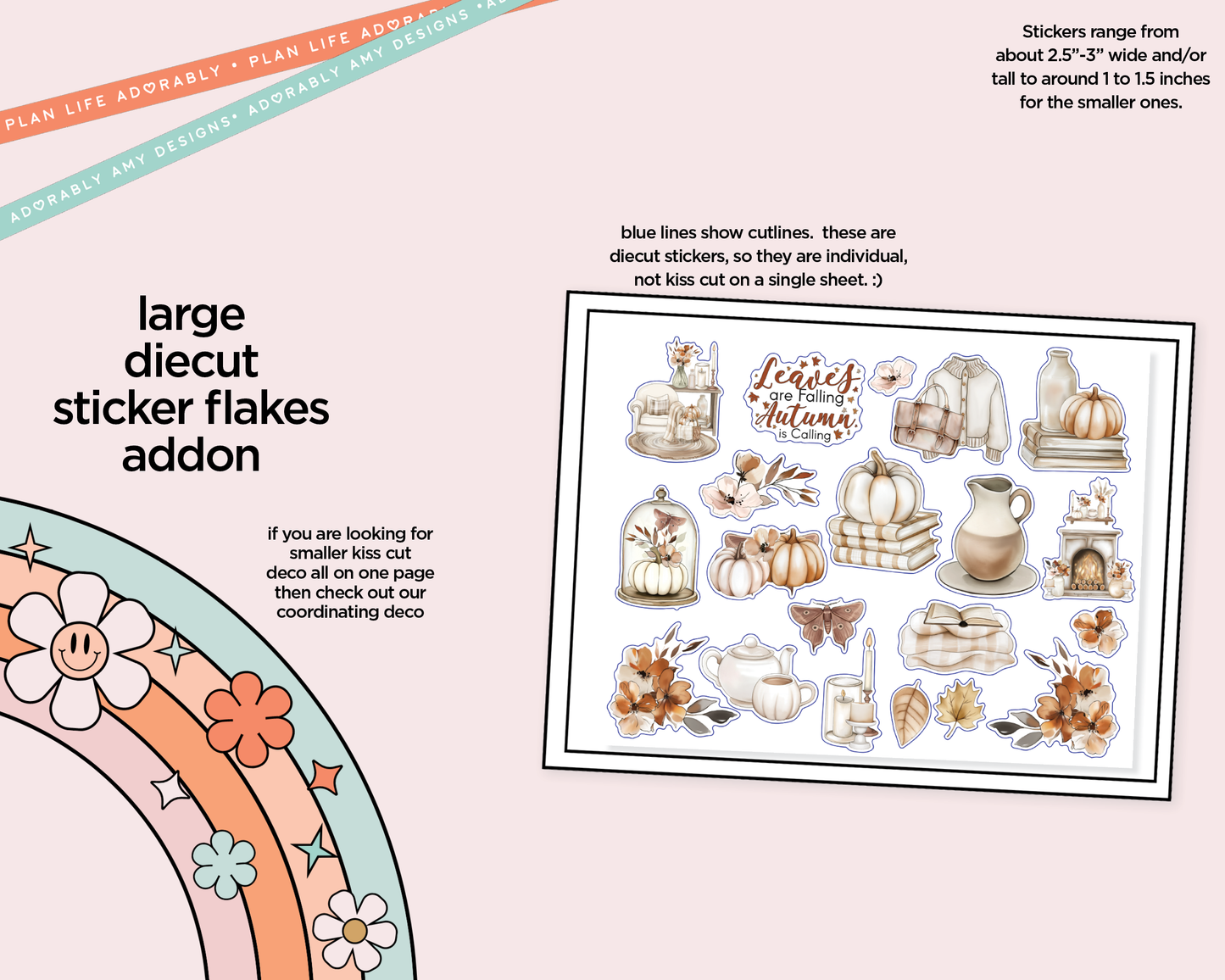 Journaling and Daily Planning Leaves are Falling Planner Sticker Kit