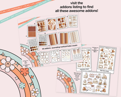 Journaling and Daily Planning Leaves are Falling Planner Sticker Kit