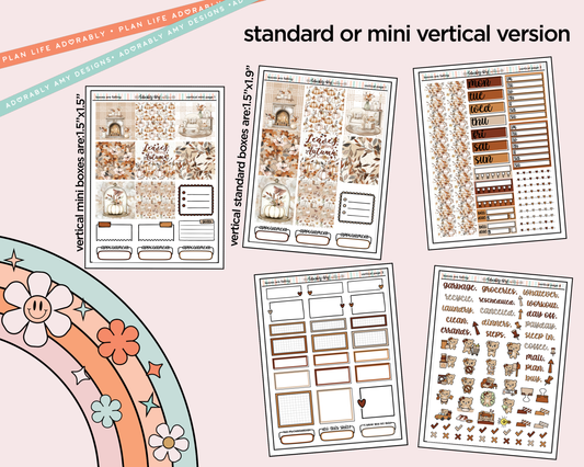 Vertical Leaves are Falling Kit for Vertical Standard Size Planners or Insert - Adorably Amy Designs