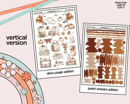 Vertical Leaves are Falling Kit for Vertical Standard Size Planners or Insert