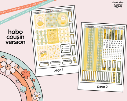 Hobonichi Cousin Weekly Sweet Lemon Bunny Planner Sticker Kit for Hobo Cousin or Similar Planners
