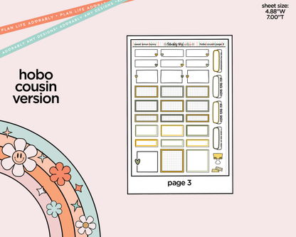 Hobonichi Cousin Weekly Sweet Lemon Bunny Planner Sticker Kit for Hobo Cousin or Similar Planners