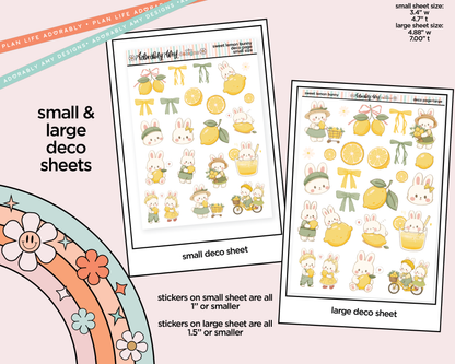 Sweet Lemon Bunny Weekly Kit Deco Pages - All Sizes