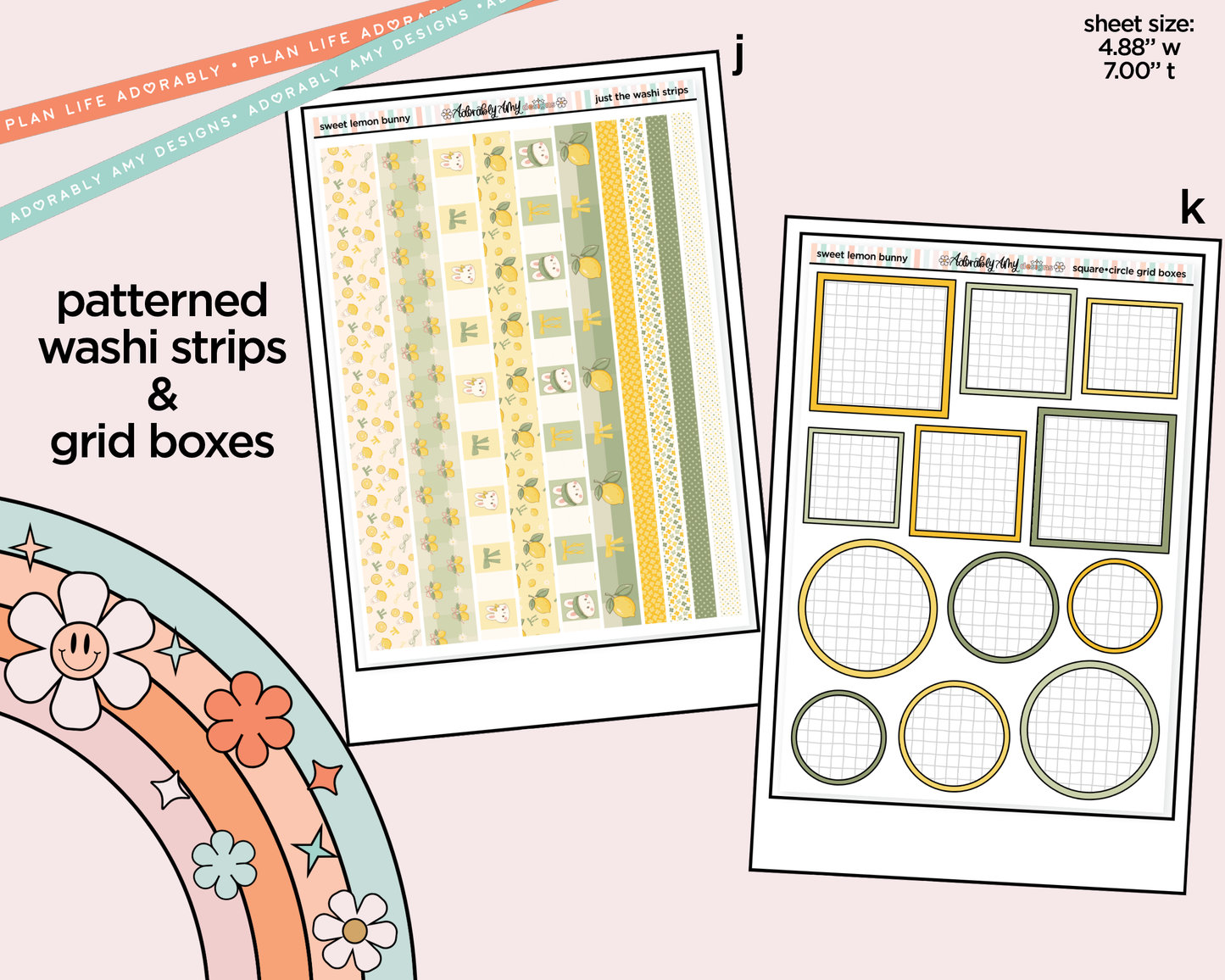 Sweet Lemon Bunny Weekly Kit Addons - All Sizes - Strips, Smears and More!