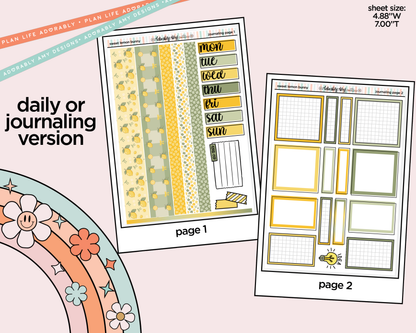 Journaling and Daily Planning Sweet Lemon Bunny Planner Sticker Kit