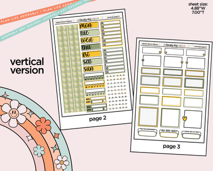 Vertical Sweet Lemon Bunny Kit for Vertical Standard Size Planners or Insert