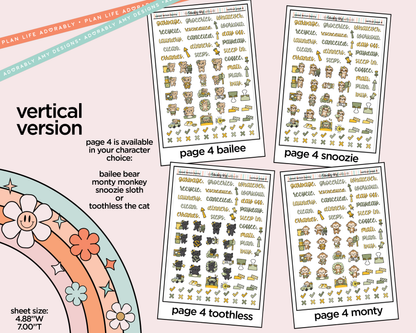 Vertical Sweet Lemon Bunny Kit for Vertical Standard Size Planners or Insert