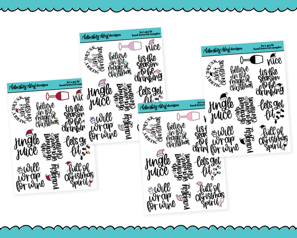 Hand Lettered Let's Get Lit Typography Sampler Planner Stickers for any Planner or Insert