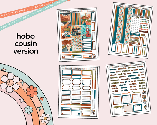 Hobonichi Cousin Weekly Life's Better on the Road Planner Sticker Kit for Hobo Cousin or Similar Planners