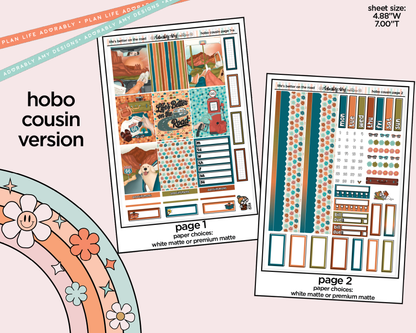 Hobonichi Cousin Weekly Life's Better on the Road Planner Sticker Kit for Hobo Cousin or Similar Planners