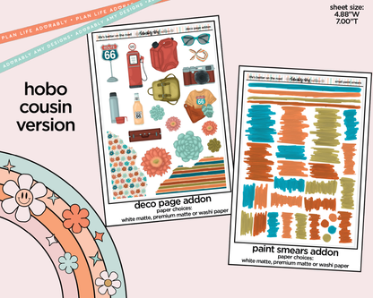 Hobonichi Cousin Weekly Life's Better on the Road Planner Sticker Kit for Hobo Cousin or Similar Planners