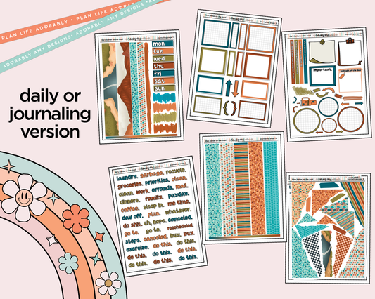 Journaling and Daily Planning Life's Better on the Road in My Hand Planner Sticker Kit