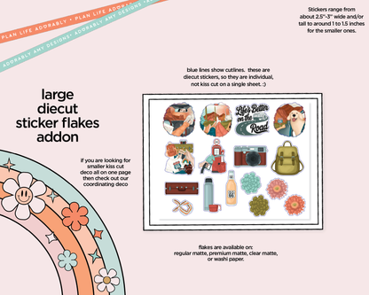 Journaling and Daily Planning Life's Better on the Road in My Hand Planner Sticker Kit