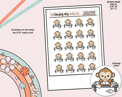 Monty the Monkey Likes-Hates (home) Work Decoration Character Planner Stickers