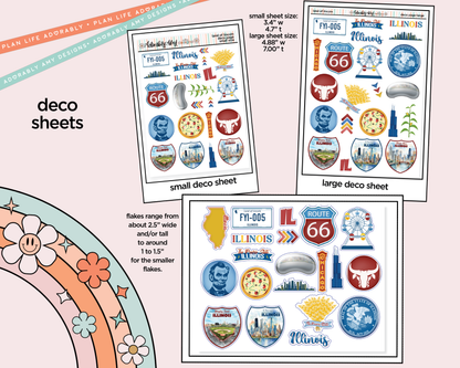 Land of Lincoln Weekly Kit Deco Pages - All Sizes