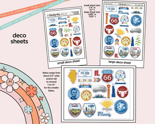 Land of Lincoln Weekly Kit Deco Pages - All Sizes
