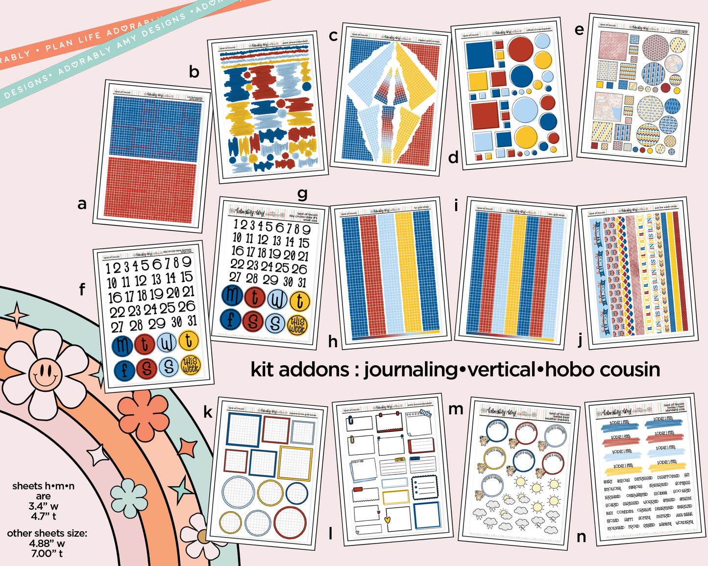 Land of Lincoln Weekly Kit Addons - All Sizes - Strips, Smears and More!