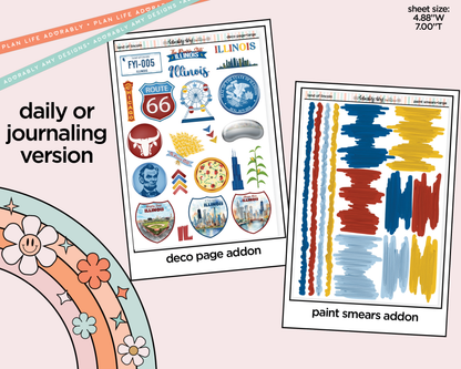 Journaling and Daily Planning Land of Lincoln Planner Sticker Kit