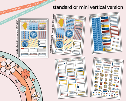 Vertical Land of Lincoln Kit for Vertical Standard Size Planners or Insert