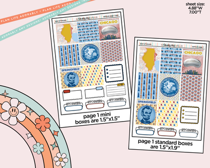 Vertical Land of Lincoln Kit for Vertical Standard Size Planners or Insert