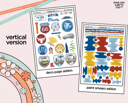 Vertical Land of Lincoln Kit for Vertical Standard Size Planners or Insert