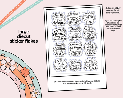 Little Steps Motivational Deco Typography Sampler Planner Stickers