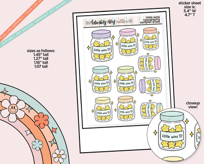 Little Wins Typography Sampler Planner Stickers