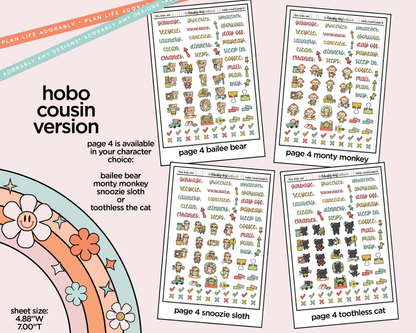 Hobonichi Cousin Weekly Live, Love, Eat Planner Sticker Kit for Hobo Cousin or Similar Planners