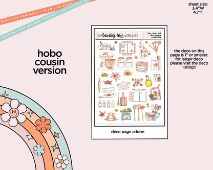 Hobonichi Cousin Weekly Live, Love, Eat Planner Sticker Kit for Hobo Cousin or Similar Planners