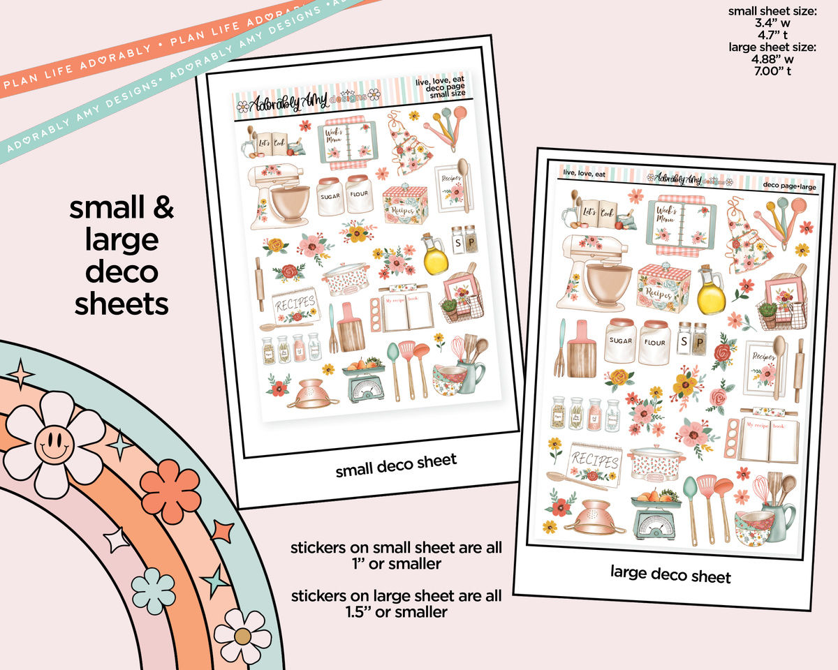 Live, Love, Eat Weekly Kit Deco Pages - All Sizes