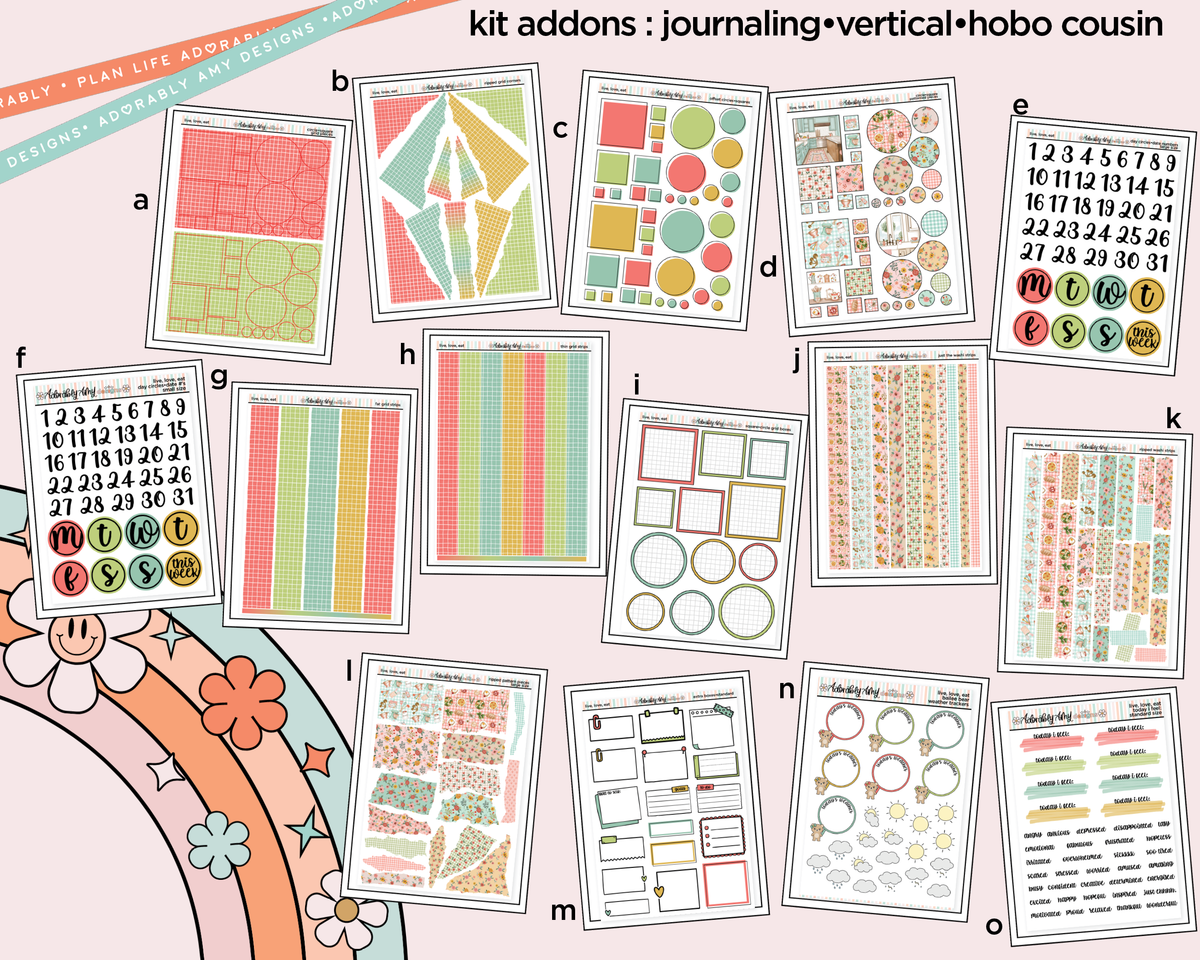 Live, Love, Eat Weekly Kit Addons - All Sizes - Strips, Smears and More!