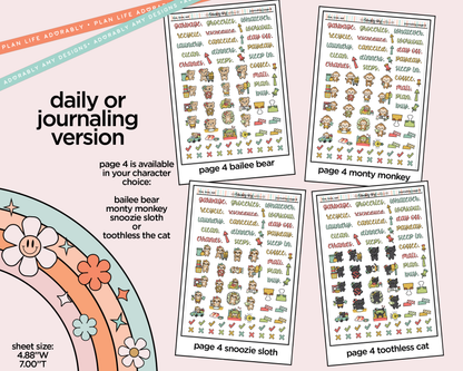Journaling and Daily Planning Live, Love, Eat Planner Sticker Kit