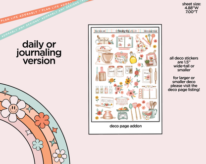 Journaling and Daily Planning Live, Love, Eat Planner Sticker Kit